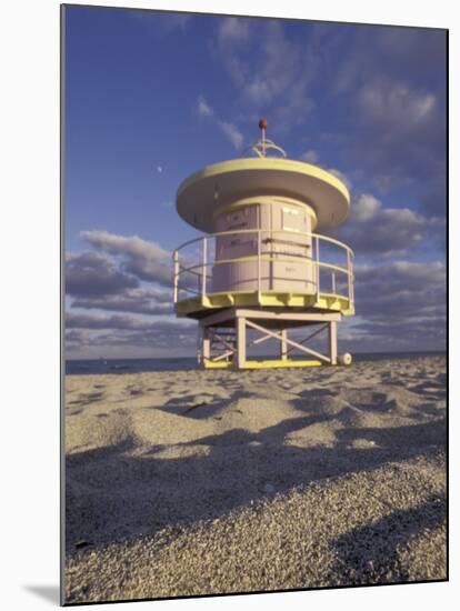Lifeguard Station on South Beach, Miami, Florida, USA-Robin Hill-Mounted Premium Photographic Print