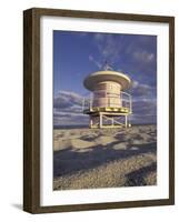 Lifeguard Station on South Beach, Miami, Florida, USA-Robin Hill-Framed Photographic Print