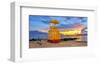 Lifeguard Station on the Beach between Miami Beach and Enterprise Beach in Oistins-null-Framed Art Print