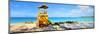 Lifeguard Station on the Beach between Miami Beach and Enterprise Beach in Oistins-null-Mounted Art Print