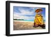 Lifeguard Station on the Beach between Miami Beach and Enterprise Beach in Oistins-null-Framed Art Print