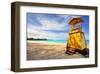 Lifeguard Station on the Beach between Miami Beach and Enterprise Beach in Oistins-null-Framed Art Print