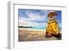 Lifeguard Station on the Beach between Miami Beach and Enterprise Beach in Oistins-null-Framed Art Print