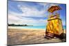 Lifeguard Station on the Beach between Miami Beach and Enterprise Beach in Oistins-null-Mounted Art Print