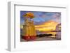 Lifeguard Station on the Beach between Miami Beach and Enterprise Beach in Oistins-null-Framed Art Print