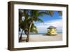 Lifeguard station on the Beach, Crandon Park, Key Biscayne, Florida, USA-null-Framed Art Print