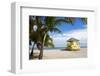 Lifeguard station on the Beach, Crandon Park, Key Biscayne, Florida, USA-null-Framed Art Print