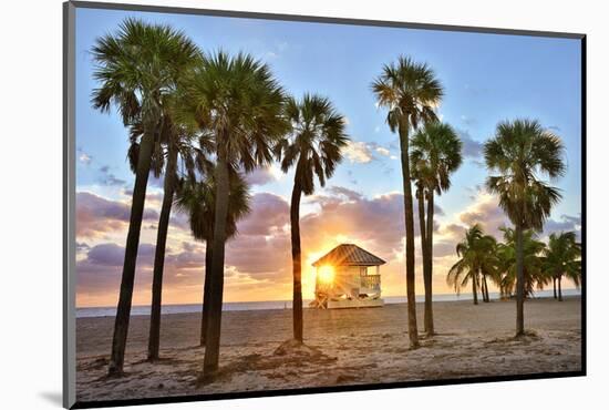 Lifeguard Station on the Beach, Crandon Park, Key Biscayne, Florida, USA-null-Mounted Art Print