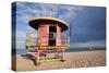 Lifeguard station on the Beach, Miami Beach, Florida, USA-null-Stretched Canvas