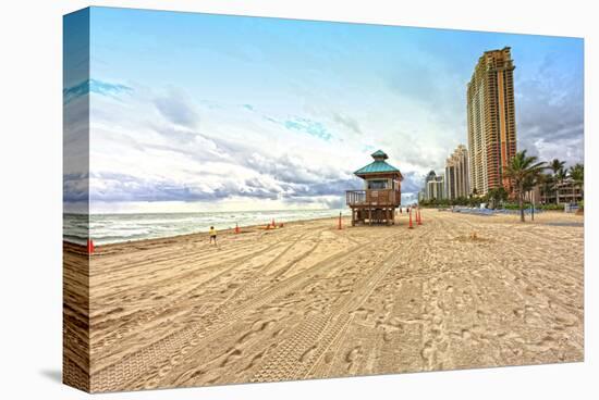 Lifeguard station on the Beach, Miami Beach, Florida, USA-null-Stretched Canvas