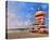 Lifeguard station on the Beach, Miami Beach, Florida, USA-null-Stretched Canvas