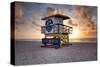 Lifeguard station on the Beach, Miami Beach, Florida, USA-null-Stretched Canvas