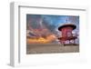 Lifeguard station on the Beach, Miami Beach, Florida, USA-null-Framed Art Print