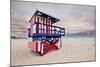 Lifeguard station on the Beach, Miami Beach, Florida, USA-null-Mounted Art Print