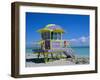 Lifeguard Station, South Beach, Miami Beach, Florida, USA-Amanda Hall-Framed Photographic Print