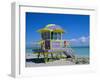 Lifeguard Station, South Beach, Miami Beach, Florida, USA-Amanda Hall-Framed Photographic Print