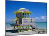 Lifeguard Station, South Beach, Miami Beach, Florida, USA-Amanda Hall-Mounted Photographic Print