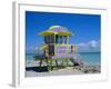 Lifeguard Station, South Beach, Miami Beach, Florida, USA-Amanda Hall-Framed Photographic Print