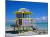 Lifeguard Station, South Beach, Miami Beach, Florida, USA-Amanda Hall-Mounted Photographic Print