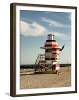 Lifeguard Station, South Beach, Miami, Florida, USA-Richard Duval-Framed Premium Photographic Print