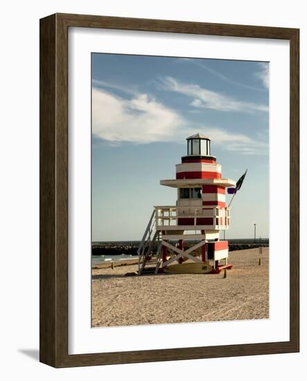 Lifeguard Station, South Beach, Miami, Florida, USA-Richard Duval-Framed Photographic Print