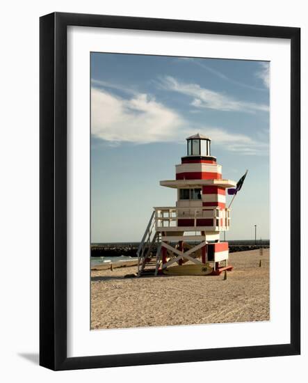 Lifeguard Station, South Beach, Miami, Florida, USA-Richard Duval-Framed Photographic Print