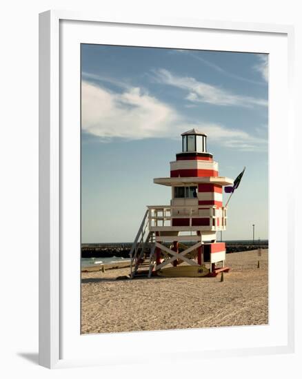 Lifeguard Station, South Beach, Miami, Florida, USA-Richard Duval-Framed Photographic Print