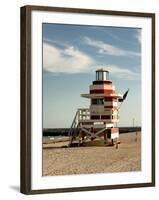 Lifeguard Station, South Beach, Miami, Florida, USA-Richard Duval-Framed Photographic Print