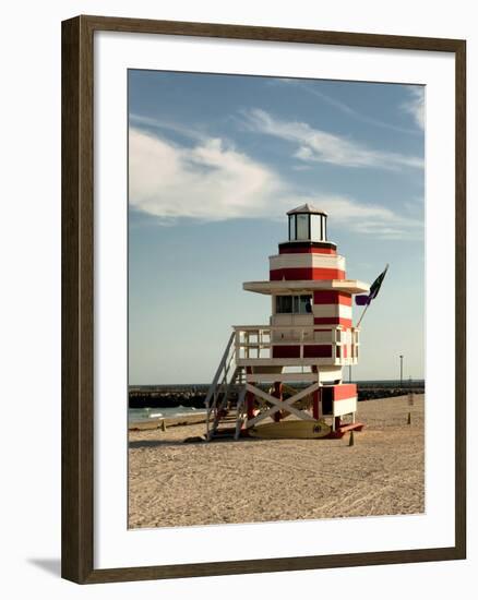 Lifeguard Station, South Beach, Miami, Florida, USA-Richard Duval-Framed Photographic Print