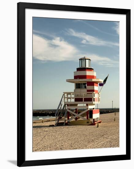 Lifeguard Station, South Beach, Miami, Florida, USA-Richard Duval-Framed Photographic Print