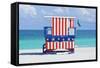 Lifeguard Station, South Beach, Miami, Florida, Usa-Marco Simoni-Framed Stretched Canvas