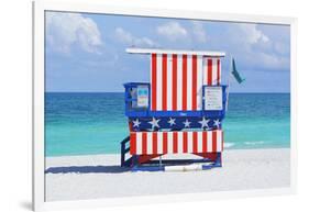 Lifeguard Station, South Beach, Miami, Florida, Usa-Marco Simoni-Framed Photographic Print