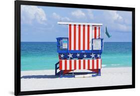 Lifeguard Station, South Beach, Miami, Florida, Usa-Marco Simoni-Framed Photographic Print