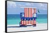 Lifeguard Station, South Beach, Miami, Florida, Usa-Marco Simoni-Framed Stretched Canvas