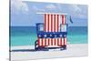 Lifeguard Station, South Beach, Miami, Florida, Usa-Marco Simoni-Stretched Canvas