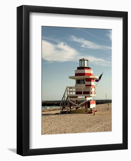 Lifeguard Station, South Beach, Miami, Florida, USA-Richard Duval-Framed Photographic Print