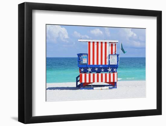 Lifeguard Station, South Beach, Miami, Florida, Usa-Marco Simoni-Framed Photographic Print