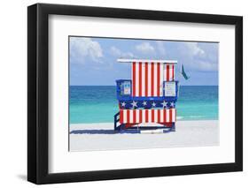 Lifeguard Station, South Beach, Miami, Florida, Usa-Marco Simoni-Framed Photographic Print