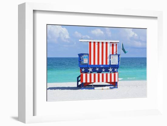 Lifeguard Station, South Beach, Miami, Florida, Usa-Marco Simoni-Framed Photographic Print