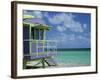 Lifeguard Tower Along South Beach-James Randklev-Framed Photographic Print