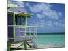 Lifeguard Tower Along South Beach-James Randklev-Mounted Photographic Print