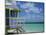 Lifeguard Tower Along South Beach-James Randklev-Mounted Photographic Print