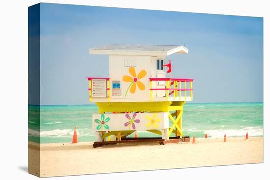 Lifeguard tower in Miami Beach-null-Stretched Canvas