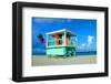 Lifeguard Tower in South Beach-null-Framed Art Print