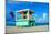 Lifeguard Tower in South Beach-null-Mounted Art Print