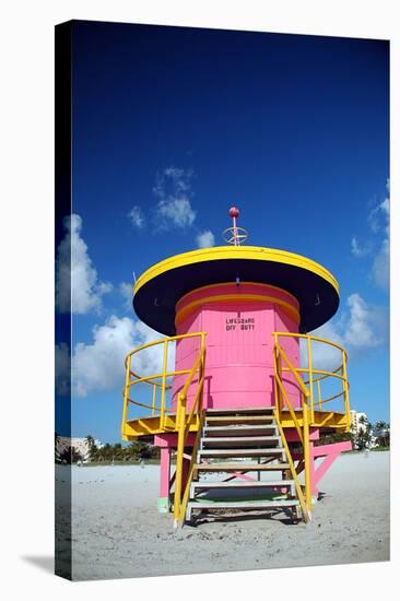 Lifeguard Tower in South Beach-null-Stretched Canvas