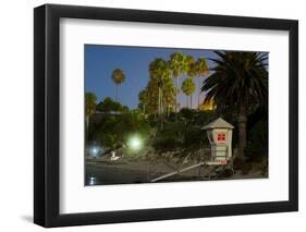 Lifeguard tower, Laguna Beach, California, USA-null-Framed Photographic Print