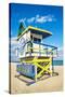 Lifeguard Tower, Miami Beach, Florida-vent du sud-Stretched Canvas