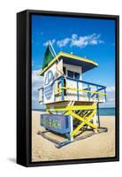Lifeguard Tower, Miami Beach, Florida-vent du sud-Framed Stretched Canvas