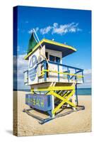 Lifeguard Tower, Miami Beach, Florida-vent du sud-Stretched Canvas